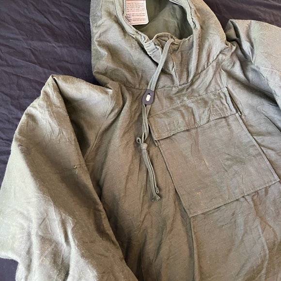 (VINTAGE) U.S. NAVY SUIT, CHEMICAL PROTECTIVE OUTERSHELL MODACRYLIC / NYLON COAT - Picture 9 of 16